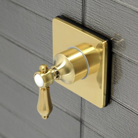 Kingston Brass KS3047BAL Single-Handle Three-Way Diverter Valve with Trim Kit, Brushed Brass KS3047BAL